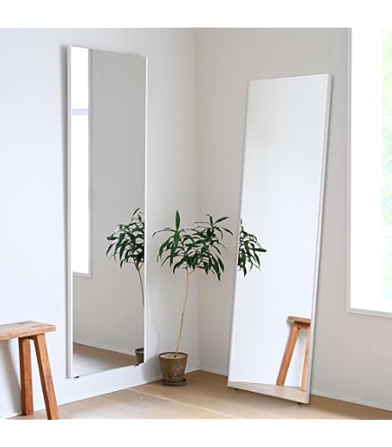 Amazon.co.jp: 大川家具 GART 壁立て掛けミラー AL (アル) 高さ160cm